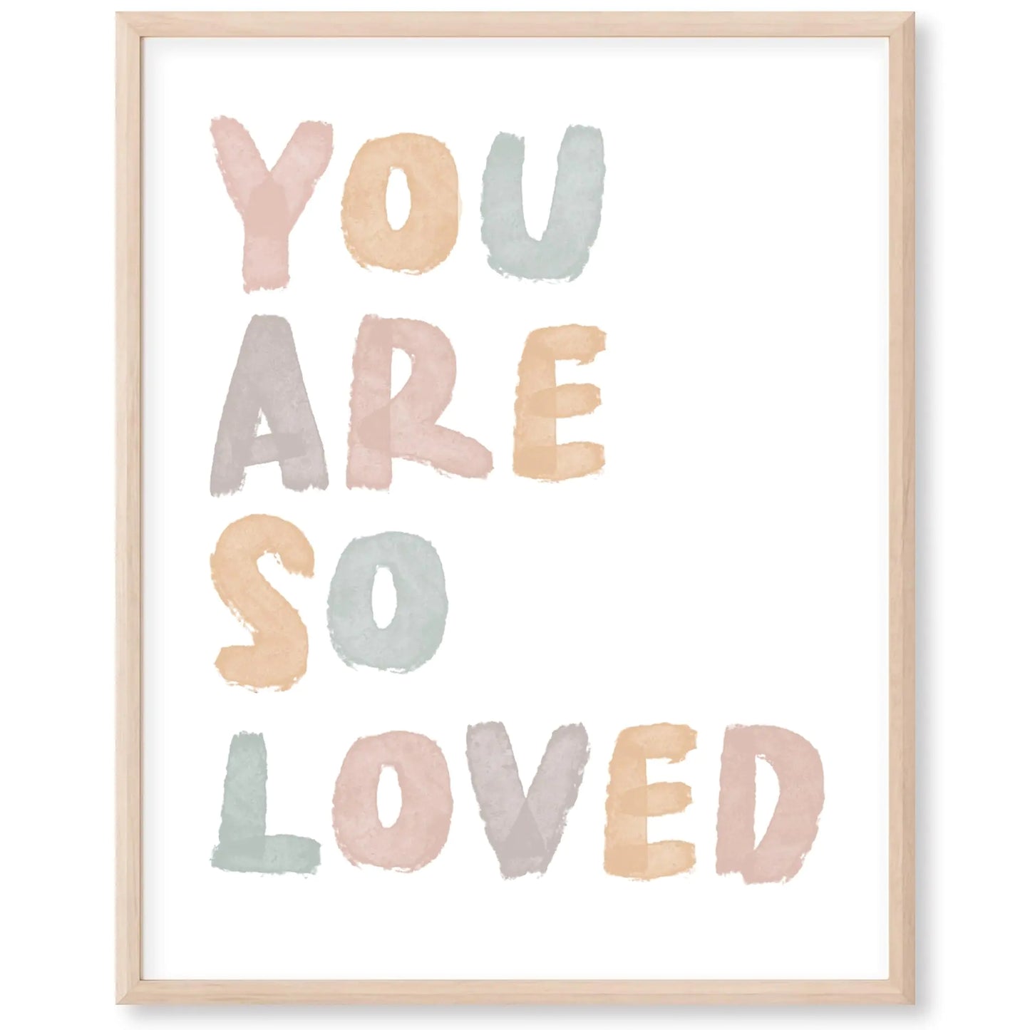 You Are So Loved - 11x14 Art Print (Unframed) | Boho Nursery Decor | Kids Bedroom Decor for Girls | Playroom Wall Art | Gift for Kids | Boho Affirmation Wall Decor