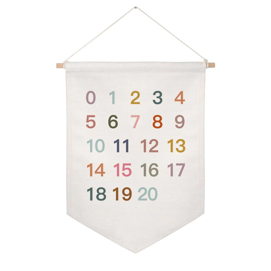Numbers Banner Sign Wall Hanging Kids Room Decor Nursery Wall Banner Playroom Wall Decor Classroom Decor Kids Poster Hanging Banner