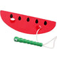 Montessori Wooden Toys Watermelon Cheese Threading Puzzle