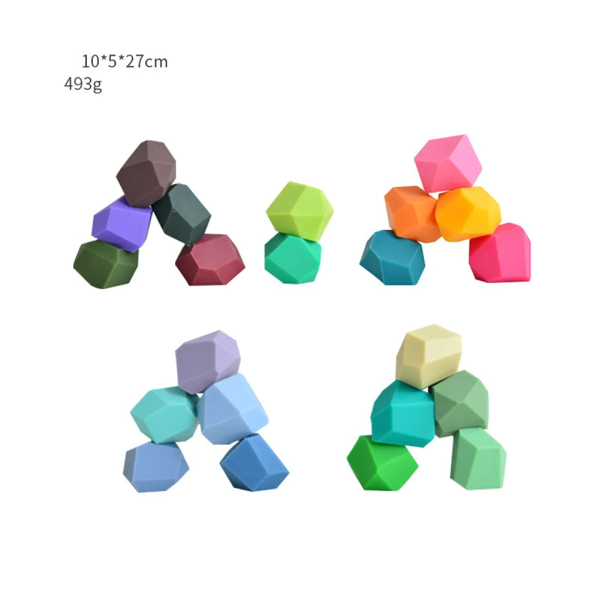 Children's colorful jagged stone toys