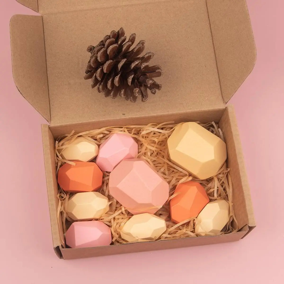 Children's colorful jagged stone toys