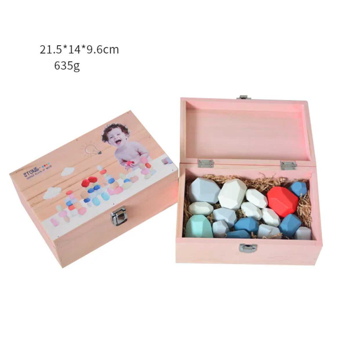 Children's colorful jagged stone toys