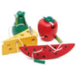 Montessori Wooden Toys Watermelon Cheese Threading Puzzle